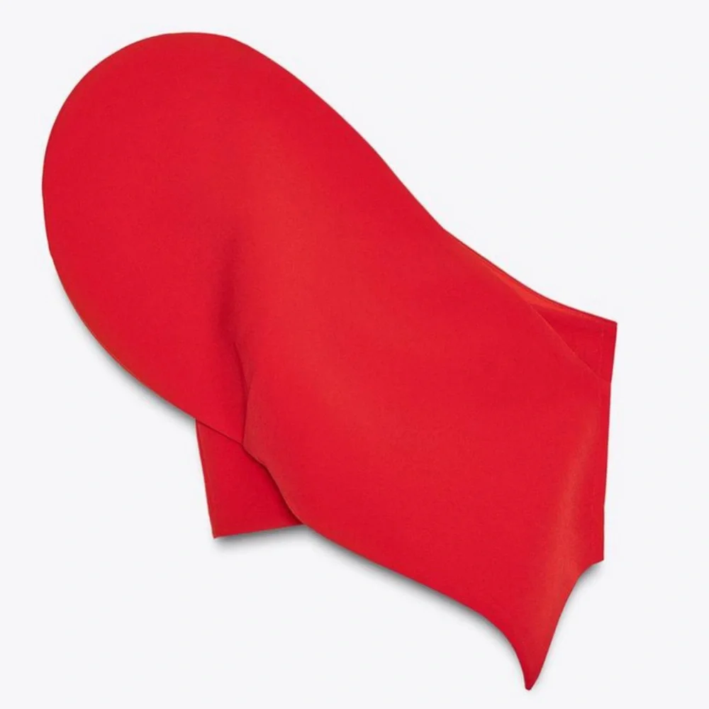 Zara asymmetic heart top limited edition, sweetheart neckline - Picture 5 of 9